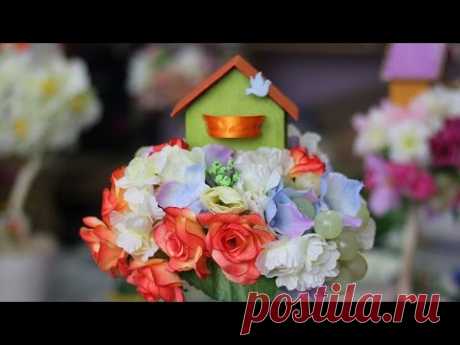 Топиарий "Цветочный домик". Мастер-класс
