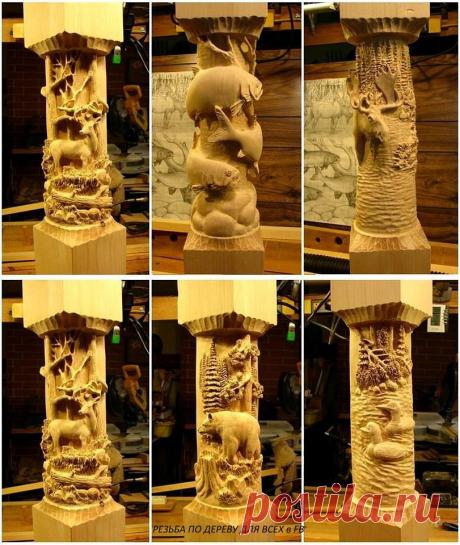 Сколько смотрю на работы резчиков не перестаю удивляться как обычный деревянный брусок становится неповторимой вещью.
К сожалению автора не знаю.