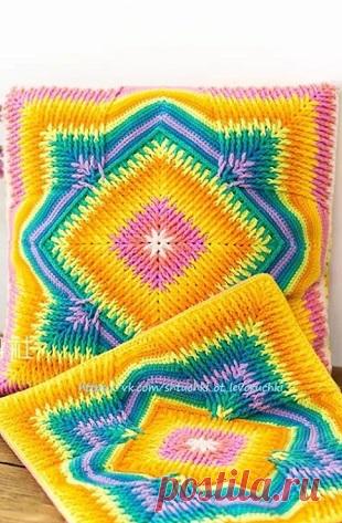 Яркие подушки крючком — Сделай сам, идеи для творчества - DIY Ideas