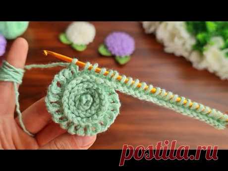 INCREDIBLE 🥰 BEAUTIFUL Very easy, very useful Tunisian Crochet Flower Keychain, Sell and Gift.