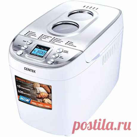 Хлебопечка Centek CT-1415, 860 Вт, 15 программ, LCD дисплей, выбор цвета корочки, таймер Название бренда: CentekОбъем: 1000 гПроисхождение: КитайМощность (Вт): 860WНапряжение (В): 220 ВМатериал: Пластик