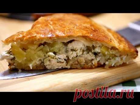 Мясной пирог На БЫСТРОМ ТЕСТЕ. Много вкусной начинки