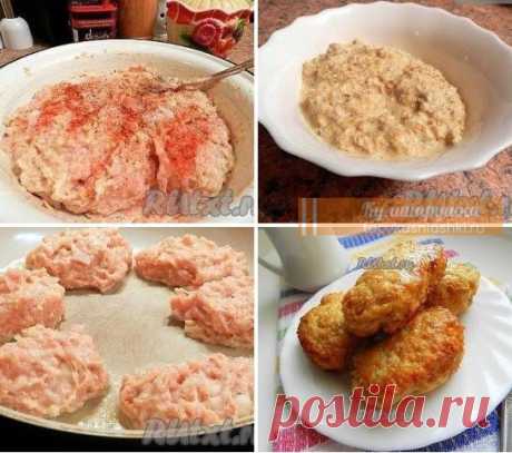 Секрет супер пышных котлеток из куриного фарша с овсяными хлопьями Ещё один замечательный рецепт котлеток. Получаются они пышными и вкусными.