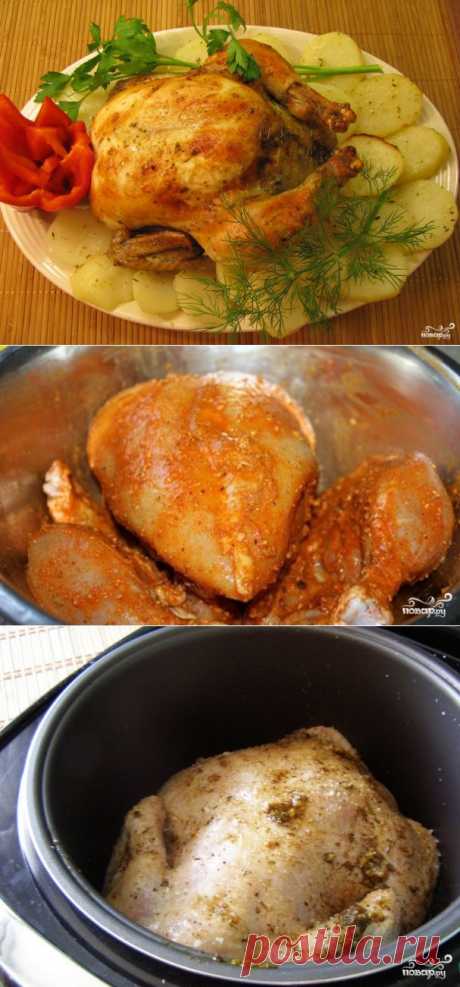 Румяная курица в мультиварке - пошаговый кулинарный рецепт на Повар.ру