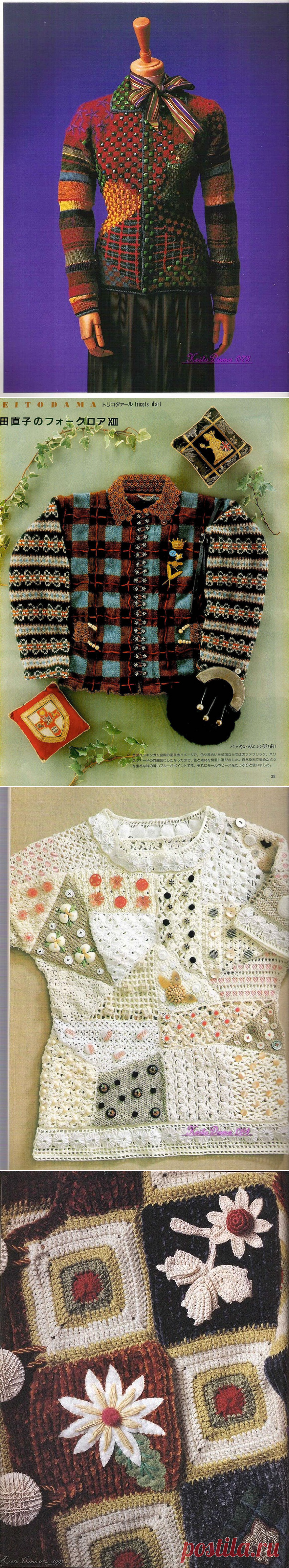 Knitting museum. Винтажный вязаный печворк из Японии - tangerin_nn