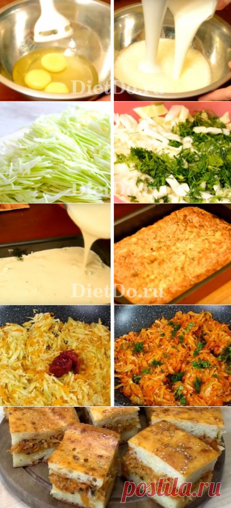 Заливной пирог с капустой в духовке: ТОП-10 рецептов быстро и вкусно