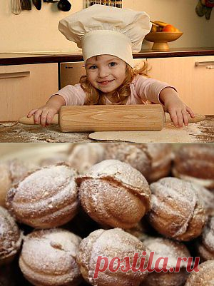 Печенье "Орешки" со сгущенкой. | Готовим вместе