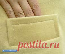 Карман с накладной листочкой — Сделай сам, идеи для творчества - DIY Ideas