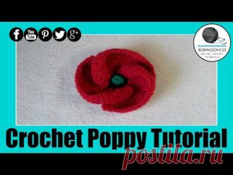 Crochet Poppy Design 3 of 3 Tutorial 500 Poppies Project