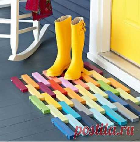 Симпатичный деревянный «коврик»
