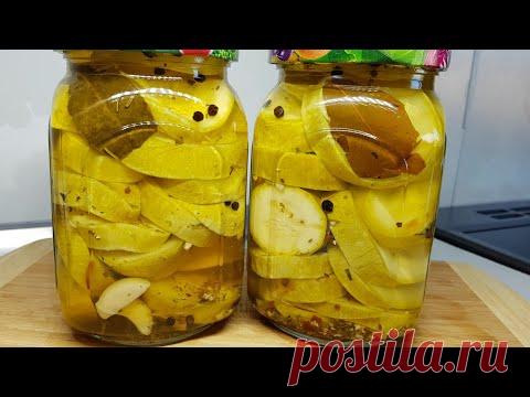 МАРИНОВАННЫЕ КАБАЧКИ НА ЗИМУ, БЕЗ СТЕРИЛИЗАЦИИ! КАКИЕ ЖЕ ОНИ ВКУСНЫЕ И ХРУСТЯЩИЕ!