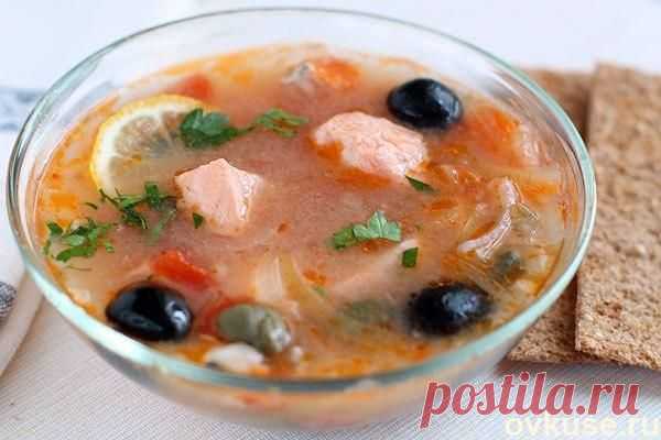 Рыбная солянка с семгой - Простые рецепты Овкусе.ру