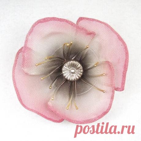 Poppy Pin by Sarah Cavender (Metal Brooch) | Artful Home Poppy Pin by Sarah Cavender. 2.75