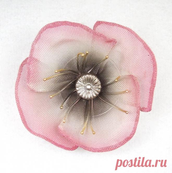 Poppy Pin by Sarah Cavender (Metal Brooch) | Artful Home Poppy Pin by Sarah Cavender. 2.75