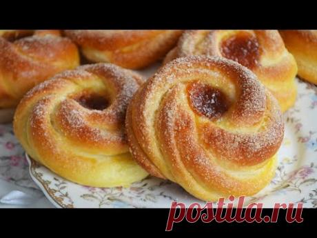 Сдобные булочки с повидлом 🥰| Танюшина кухня
