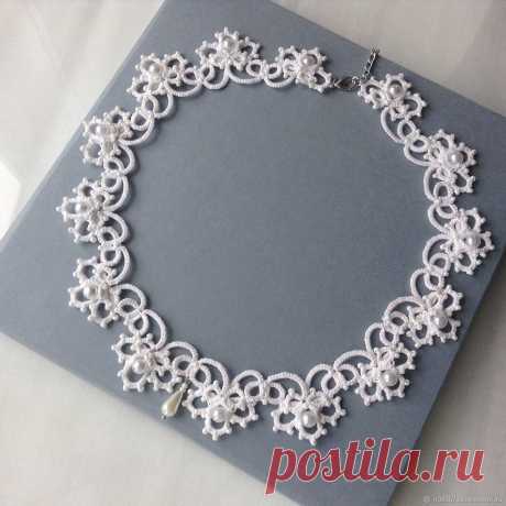 Ажурное колье "Утро невесты" – купить в интернет-магазине на Ярмарке Мастеров с доставкой - ECECLRU