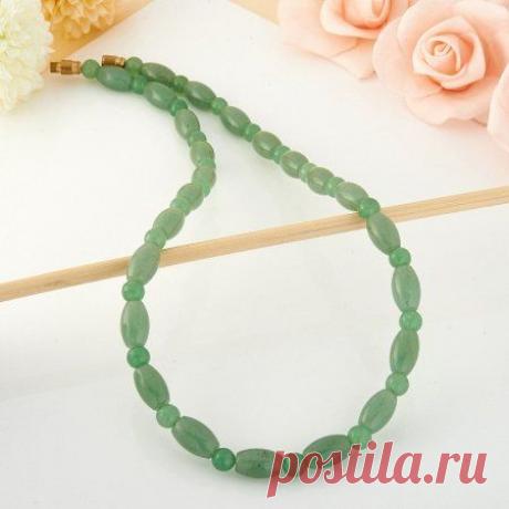 Бусы авантюрин зеленый Зимбабве 49 см купить за 1090 р в магазине Минерал Маркет