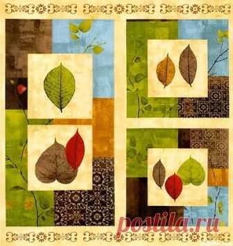 Панель с листьями 1810-127W - Листопад <- WILMINGTON PRINTS <- Ткани - Каталог | StitchCraft