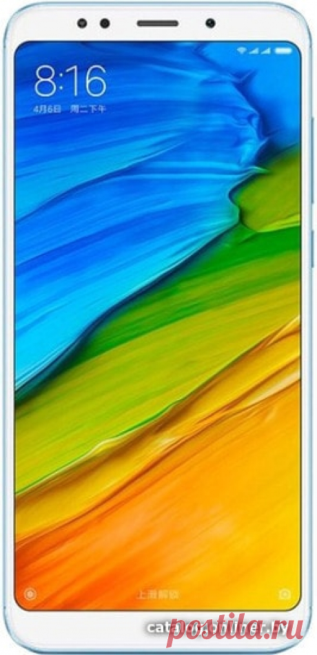 Смартфон Xiaomi Redmi 5 Plus 4GB/64GB (голубой) Android, экран 5.99&quot; IPS (1080x2160), Qualcomm Snapdragon 625 MSM8953, ОЗУ 4 ГБ, флэш-память 64 ГБ, карты памяти, камера 12 Мп, аккумулятор 4000 мАч, 2 SIM 300р
