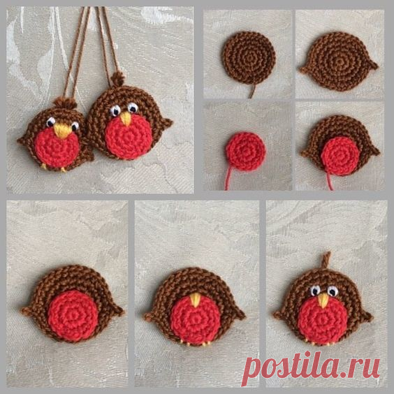 Мотивы, связанные крючком - птички, рыбки, кошки,зайцы и т.д. Схемы для вязания крючком. | Юлия Жданова | Яндекс Дзен