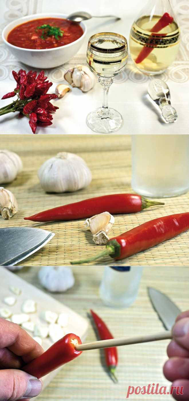 Настойка на перце и чесноке | Интересные рецепты