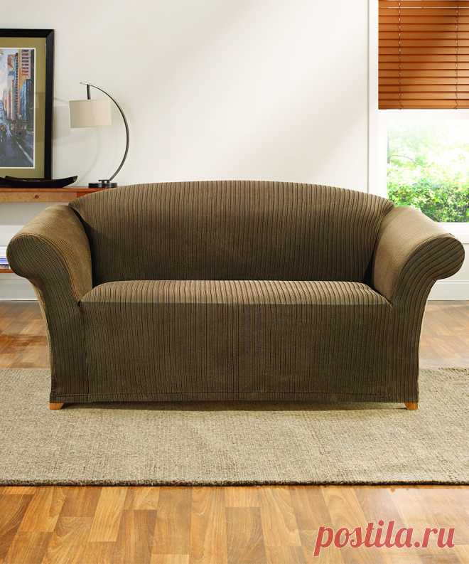 Sure Fit Taupe Love Seat Cover | zulily