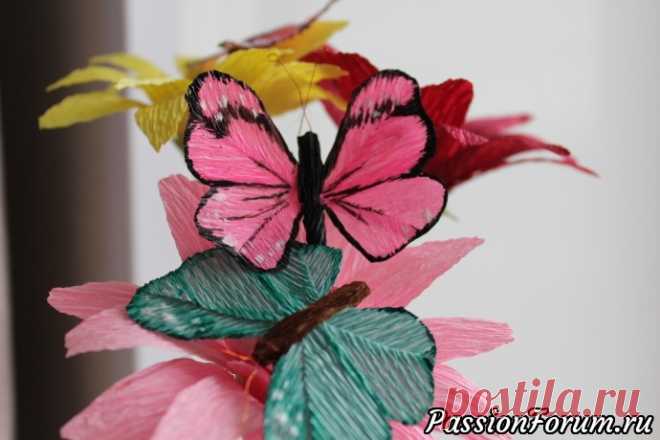 Бабочки из бумаги, Мастер-класс - запись пользователя Anna Makes Flowers (Анна) в сообществе Работа с бумагой в категории Другие поделки из бумаги и картона