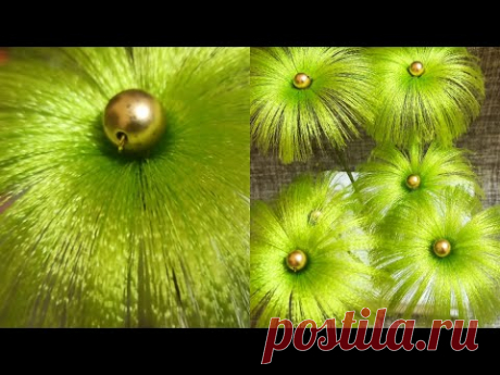 цветы из атласных лент