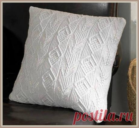 🌶🦋 Наволочка на подушку спицами от Аманды Кроуфорд