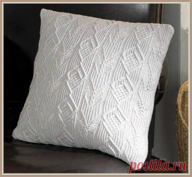 🌶🦋 Наволочка на подушку спицами от Аманды Кроуфорд