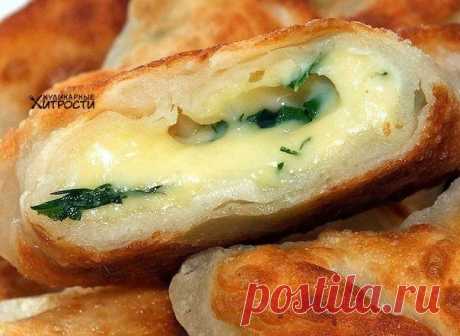 КОНВЕРТИКИ С СЫРОМ И ЗЕЛЕНЬЮ