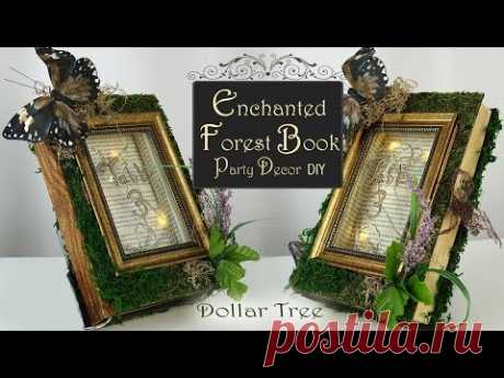 Enchanted Fairy Book DIY / Woodland Party Decor / Dollar Tree Party DIY