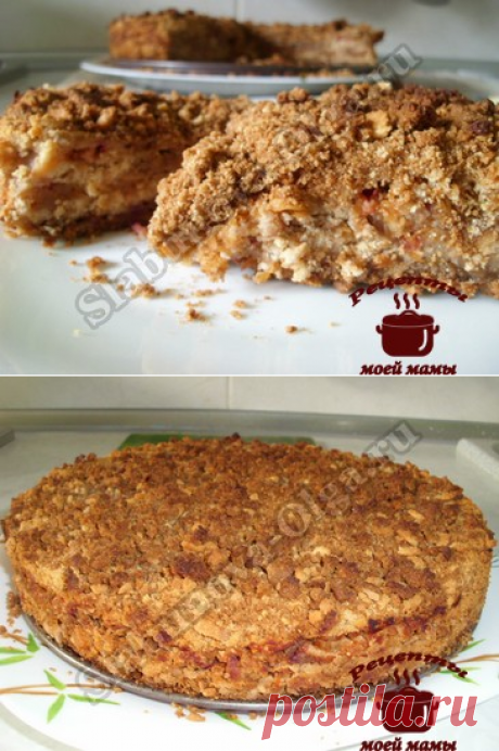 Яблочный пирог с корицей из печенья