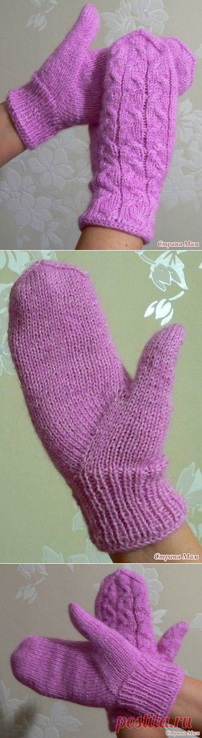 ​Варежки с косами с индийским клином для большого пальца &mdash; DIYIdeas