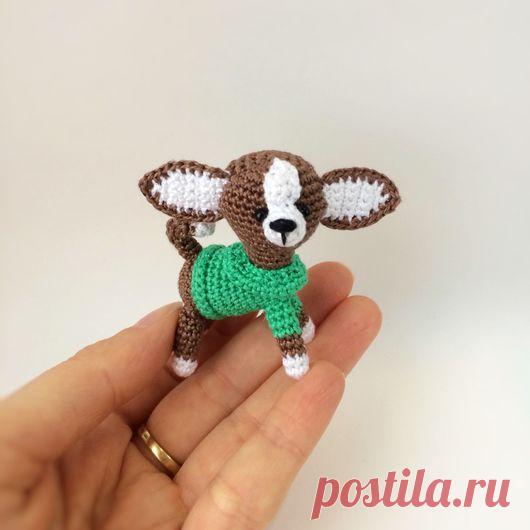 Собака вязаная Чихуа. Вязаная игрушка собачка – купить в интернет-магазине на Ярмарке Мастеров с доставкой