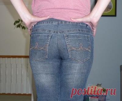Как идеально посадить на попе джинсы (Diy) / Изменение размера / ВТОРАЯ УЛИЦА
