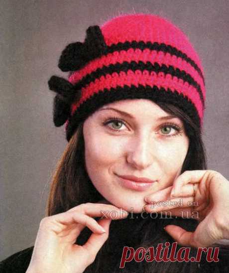 Женские вязаные шапки, шляпки, береты, кепки, панамки и повязки на голову » Страница 2