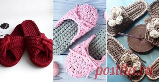 Как связать шлепки на подошве для дома за один вечер: идеи, советы и мастер класс своими руками Трикотажную пряжу можно использовать для создания большого количества интересных вещей. Одним из вариантов...