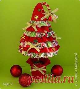 Простая елочка из лент своими руками
#рукоделие #НовогодниеПоделки #елочка