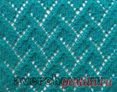 Симпатичный узор для вязания спицами | Искусница