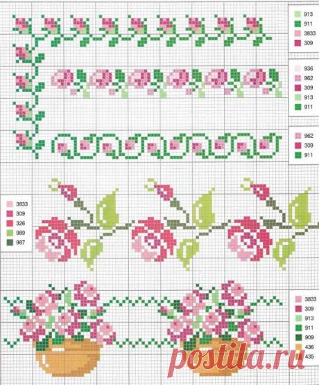 Patterns for embroidery or weaving | Flower