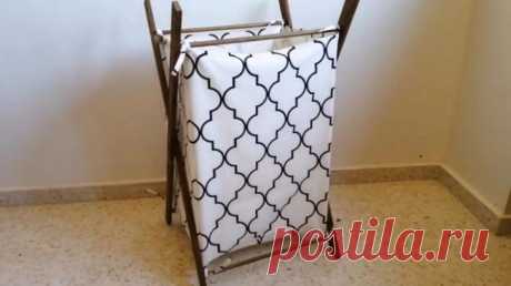 Корзина для белья из реек