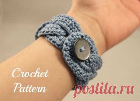 CROCHET PATTERN - Crochet Bracelet Infinity Link Cuff, Crochet Bracelet, Crochet Cuff Pattern, Crochet Jewelry Pattern