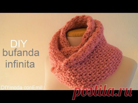 Bufanda infinita tejida a crochet paso a paso para principiantes