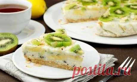 Йогуртовый торт с бананами и киви - Пошаговый рецепт с фото своими руками Йогуртовый торт с бананами и киви - Простой пошаговый рецепт приготовления в домашних условиях с фото. Йогуртовый торт с бананами и киви - Состав, калорийность и ингредиенти вкусного рецепта.