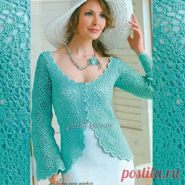 Кофточки крючком и спицами со схемами » Страница 6