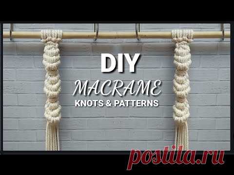 DIY Basic Macrame Knots For Beginners Step by Step | Nudos básicos de macramé para principiantes - YouTube