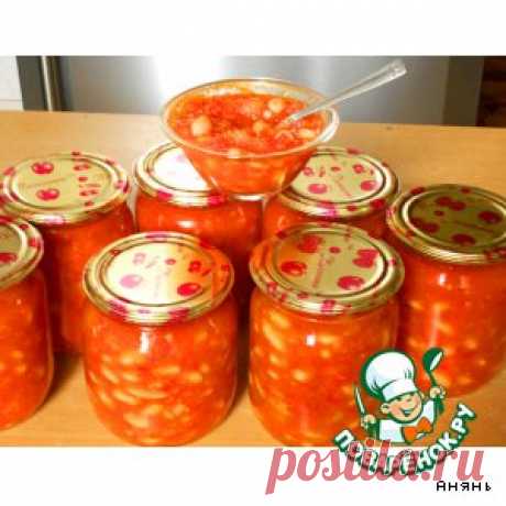 Фасоль под красным соусом - кулинарный рецепт
