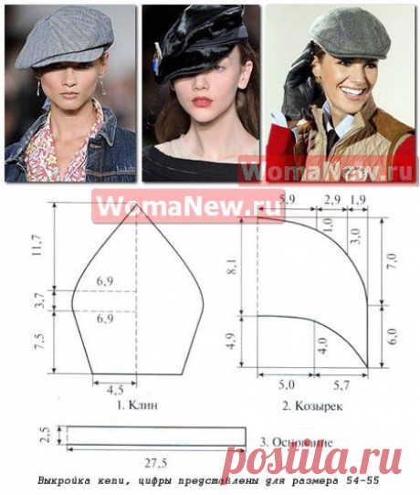 Выкройка кепи | WomaNew.ru - уроки кройки и шитья!