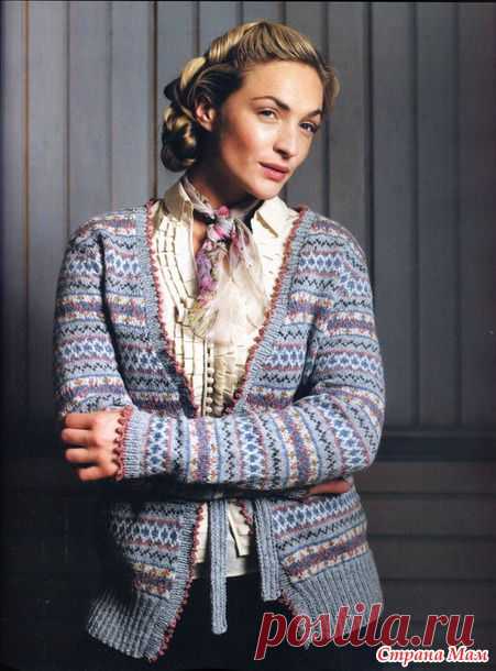 Стильный жаккардовый кардиганн Любелия спицами.: Дневник группы "ВЯЗАНАЯ МОДА+ ДЛЯ НЕМОДЕЛЬНЫХ ДАМ" - Страна Мам